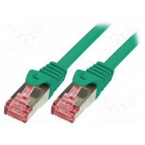 CQ2025S; Patch cord; S/FTP; 6; stranded; Cu; LSZH; green; 0.5m; 27AWG; LOGILINK