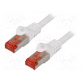 CQ2041S; Patch cord; S/FTP; 6; stranded; Cu; LSZH; white; 1.5m; 27AWG; LOGILINK