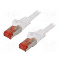 CQ2041S; Patch cord; S/FTP; 6; stranded; Cu; LSZH; white; 1.5m; 27AWG; LOGILINK