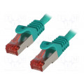 CQ2045S; Patch cord; S/FTP; 6; stranded; Cu; LSZH; green; 1.5m; 27AWG; LOGILINK