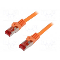 CQ2048S; Patch cord; S/FTP; 6; stranded; Cu; LSZH; orange; 1.5m; 27AWG; LOGILINK