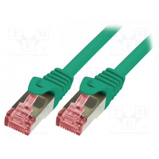 CQ2075S; Patch cord; S/FTP; 6; stranded; Cu; LSZH; green; 5m; 27AWG; LOGILINK