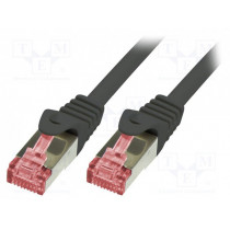 CQ2083S; Patch cord; S/FTP; 6; stranded; Cu; LSZH; black; 7.5m; 27AWG; LOGILINK