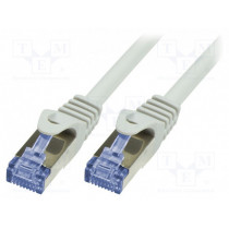CQ3022S; Patch cord; S/FTP; 6a; stranded; Cu; LSZH; grey; 0.5m; 26AWG; LOGILINK