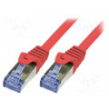 CQ3024S; Patch cord; S/FTP; 6a; stranded; Cu; LSZH; red; 0.5m; 26AWG; LOGILINK