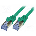 CQ3035S; Patch cord; S/FTP; 6a; stranded; Cu; LSZH; green; 1m; 26AWG; LOGILINK