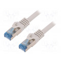 CQ3042S; Patch cord; S/FTP; 6a; stranded; Cu; LSZH; grey; 1.5m; 27AWG; LOGILINK