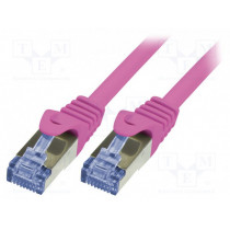 CQ3059S; Patch cord; S/FTP; 6a; stranded; Cu; LSZH; pink; 2m; 26AWG; LOGILINK