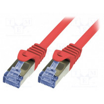 CQ3064S; Patch cord; S/FTP; 6a; stranded; Cu; LSZH; red; 3m; 26AWG; LOGILINK
