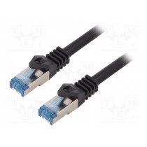 CQ4073S; Patch cord; S/FTP; 6a; stranded; Cu; LSZH; black; 5m; 26AWG; LOGILINK