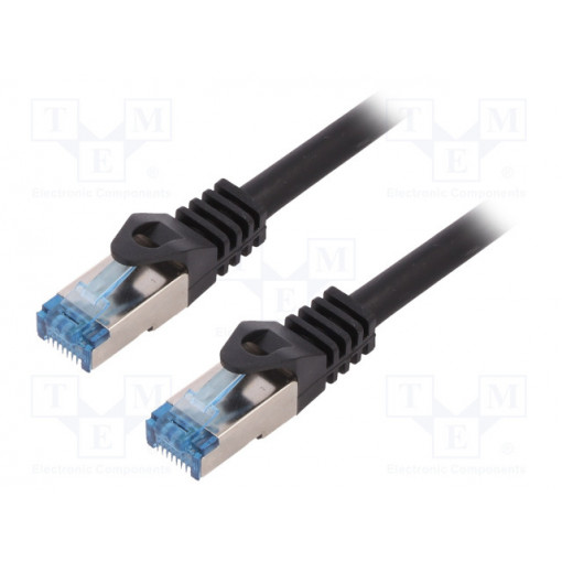 CQ4073S; Patch cord; S/FTP; 6a; stranded; Cu; LSZH; black; 5m; 26AWG; LOGILINK