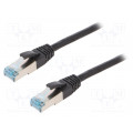 CQ6035S; Patch cord; S/FTP; 6a; stranded; Cu; PUR; black; 1m; halogen free; LOGILINK
