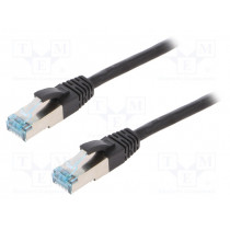 CQ6035S; Patch cord; S/FTP; 6a; stranded; Cu; PUR; black; 1m; halogen free; LOGILINK