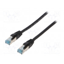 CQ6055S; Patch cord; S/FTP; 6a; stranded; Cu; PUR; black; 2m; halogen free; LOGILINK