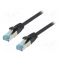 CQ6065S; Patch cord; S/FTP; 6a; stranded; Cu; PUR; black; 3m; halogen free; LOGILINK