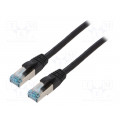 CQ6075S; Patch cord; S/FTP; 6a; stranded; Cu; PUR; black; 5m; halogen free; LOGILINK