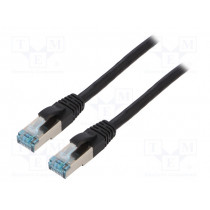 CQ6075S; Patch cord; S/FTP; 6a; stranded; Cu; PUR; black; 5m; halogen free; LOGILINK
