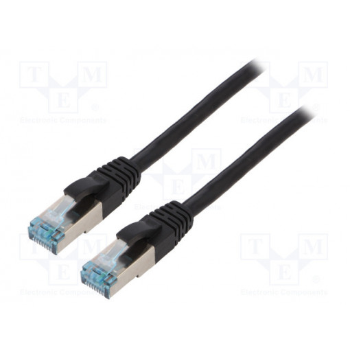 CQ6075S; Patch cord; S/FTP; 6a; stranded; Cu; PUR; black; 5m; halogen free; LOGILINK