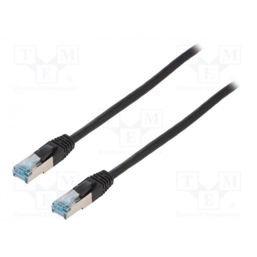CQ6125S; Patch cord; S/FTP; 6a; stranded; Cu; PUR; black; 30m; halogen free; LOGILINK