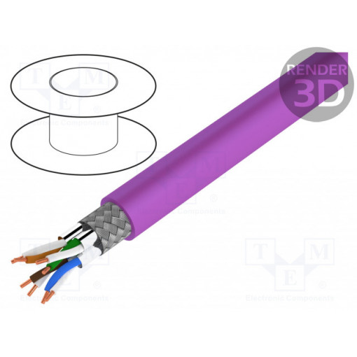 CQ6500D; Wire; S/FTP; industrial Ethernet,PROFINET; 7a; solid; Cu; LSZH; LOGILINK