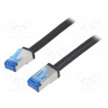 CQ7053S; Patch cord; S/FTP; 6a; stranded; Cu; PE; black; 2m; 26AWG; LOGILINK
