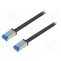 CQ7083S; Patch cord; S/FTP; 6a; stranded; Cu; PE; black; 7.5m; 26AWG; LOGILINK