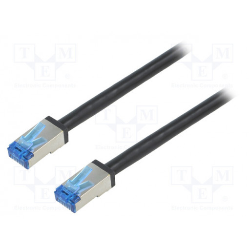 CQ7083S; Patch cord; S/FTP; 6a; stranded; Cu; PE; black; 7.5m; 26AWG; LOGILINK