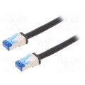 CQ7093S; Patch cord; S/FTP; 6a; stranded; Cu; PE; black; 10m; 26AWG; LOGILINK
