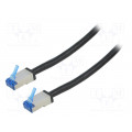 CQ7103S; Patch cord; S/FTP; 6a; stranded; Cu; PE; black; 15m; 26AWG; LOGILINK