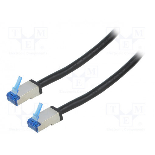 CQ7103S; Patch cord; S/FTP; 6a; stranded; Cu; PE; black; 15m; 26AWG; LOGILINK