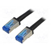 CQ7123S; Patch cord; S/FTP; 6a; stranded; Cu; PE; black; 30m; 26AWG; LOGILINK
