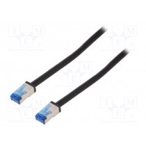 CQ7133S; Patch cord; S/FTP; 6a; stranded; Cu; PE; black; 40m; 26AWG; LOGILINK