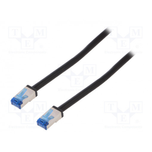 CQ7133S; Patch cord; S/FTP; 6a; stranded; Cu; PE; black; 40m; 26AWG; LOGILINK
