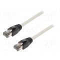 CQ8022S; Patch cord; S/FTP; Cat 8.1; stranded; Cu; LSZH; grey; 0.5m; 26AWG; LOGILINK