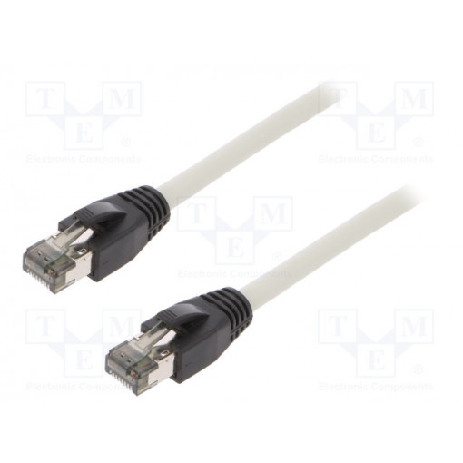 CQ8022S; Patch cord; S/FTP; Cat 8.1; stranded; Cu; LSZH; grey; 0.5m; 26AWG; LOGILINK