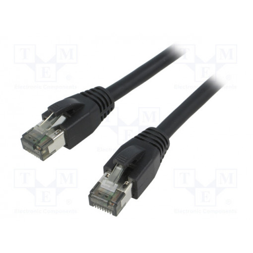 CQ8033S; Patch cord; S/FTP; Cat 8.1; stranded; Cu; LSZH; black; 1m; 26AWG; LOGILINK