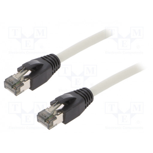 CQ8072S; Patch cord; S/FTP; Cat 8.1; stranded; Cu; LSZH; grey; 5m; 26AWG; LOGILINK