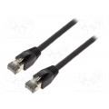 CQ8073S; Patch cord; S/FTP; Cat 8.1; stranded; Cu; LSZH; black; 5m; 26AWG; LOGILINK