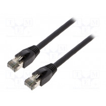 CQ8073S; Patch cord; S/FTP; Cat 8.1; stranded; Cu; LSZH; black; 5m; 26AWG; LOGILINK