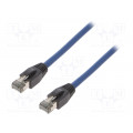 CQ8076S; Patch cord; S/FTP; Cat 8.1; stranded; Cu; LSZH; blue; 5m; 26AWG; LOGILINK