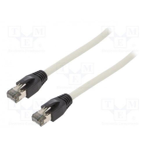 CQ8092S; Patch cord; S/FTP; Cat 8.1; stranded; Cu; LSZH; grey; 10m; 26AWG; LOGILINK