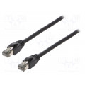 CQ8093S; Patch cord; S/FTP; Cat 8.1; stranded; Cu; LSZH; black; 10m; 26AWG; LOGILINK