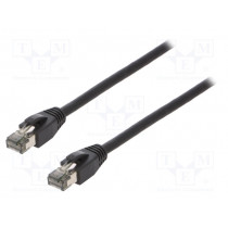 CQ8093S; Patch cord; S/FTP; Cat 8.1; stranded; Cu; LSZH; black; 10m; 26AWG; LOGILINK