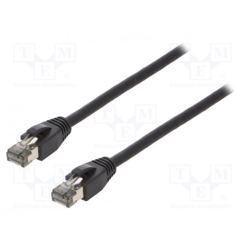 CQ8093S; Patch cord; S/FTP; Cat 8.1; stranded; Cu; LSZH; black; 10m; 26AWG; LOGILINK