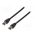 CQ8103S; Patch cord; S/FTP; Cat 8.1; stranded; Cu; LSZH; black; 15m; 26AWG; LOGILINK