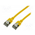 CQ9017S; Patch cord; U/FTP; 6a; stranded; Cu; TPE; yellow; Len: 0.3m; 32AWG; LOGILINK