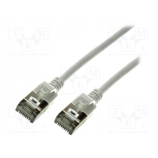 CQ9022S; Patch cord; U/FTP; 6a; stranded; Cu; TPE; grey; Len: 0.5m; 32AWG; LOGILINK