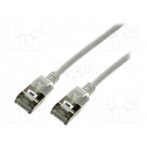 CQ9032S; Patch cord; U/FTP; 6a; stranded; Cu; TPE; grey; Len: 1m; 32AWG; LOGILINK