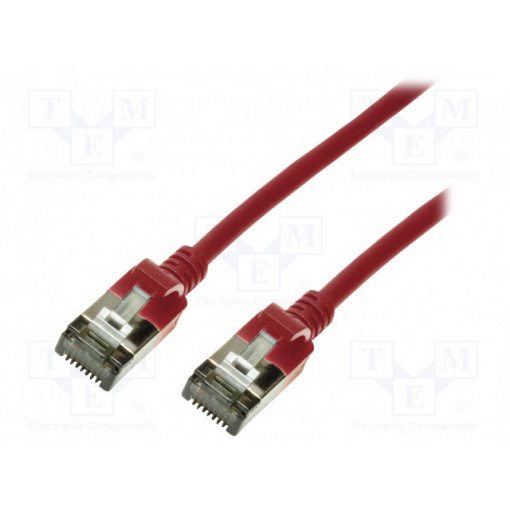 CQ9064S; Patch cord; U/FTP; 6a; stranded; Cu; TPE; red; Len: 3m; 32AWG; LOGILINK