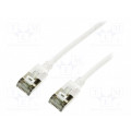 CQ9071S; Patch cord; U/FTP; 6a; stranded; Cu; TPE; white; Len: 5m; 32AWG; LOGILINK